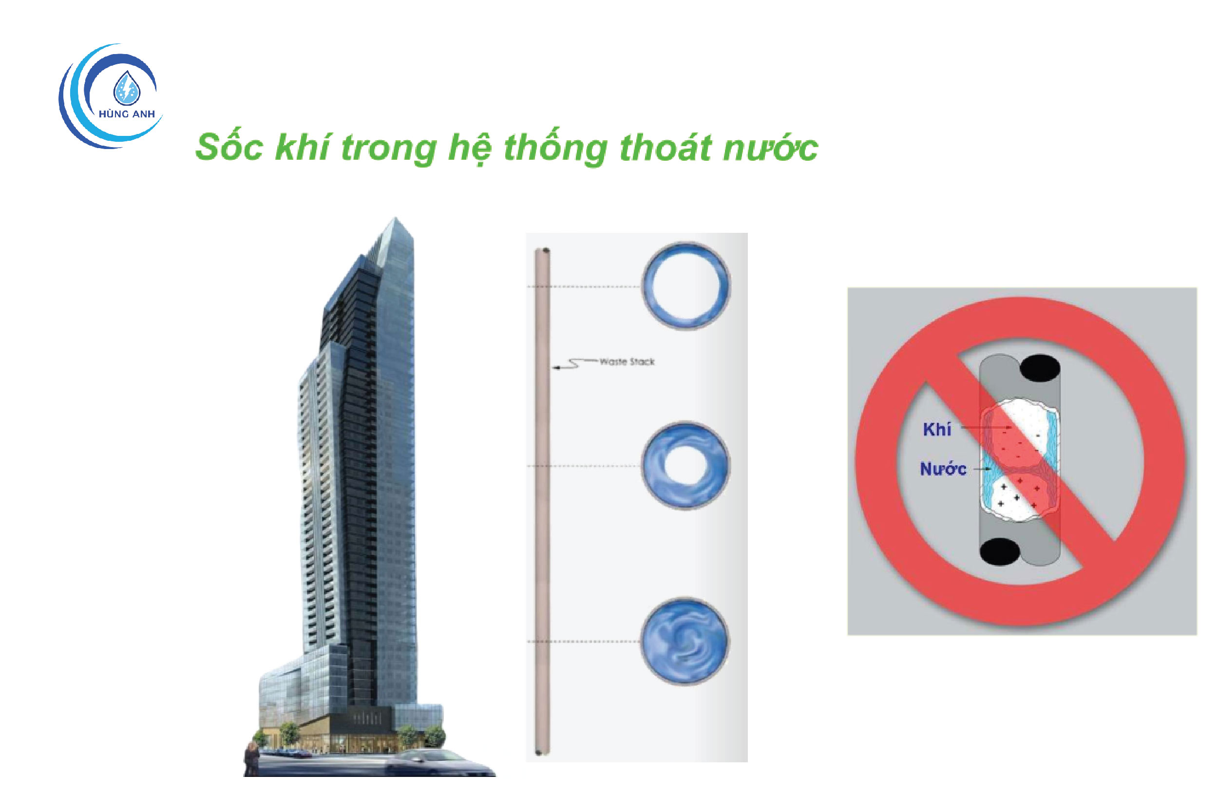 Sốc khí trong hệ thống thoát nước nhà cao tầng