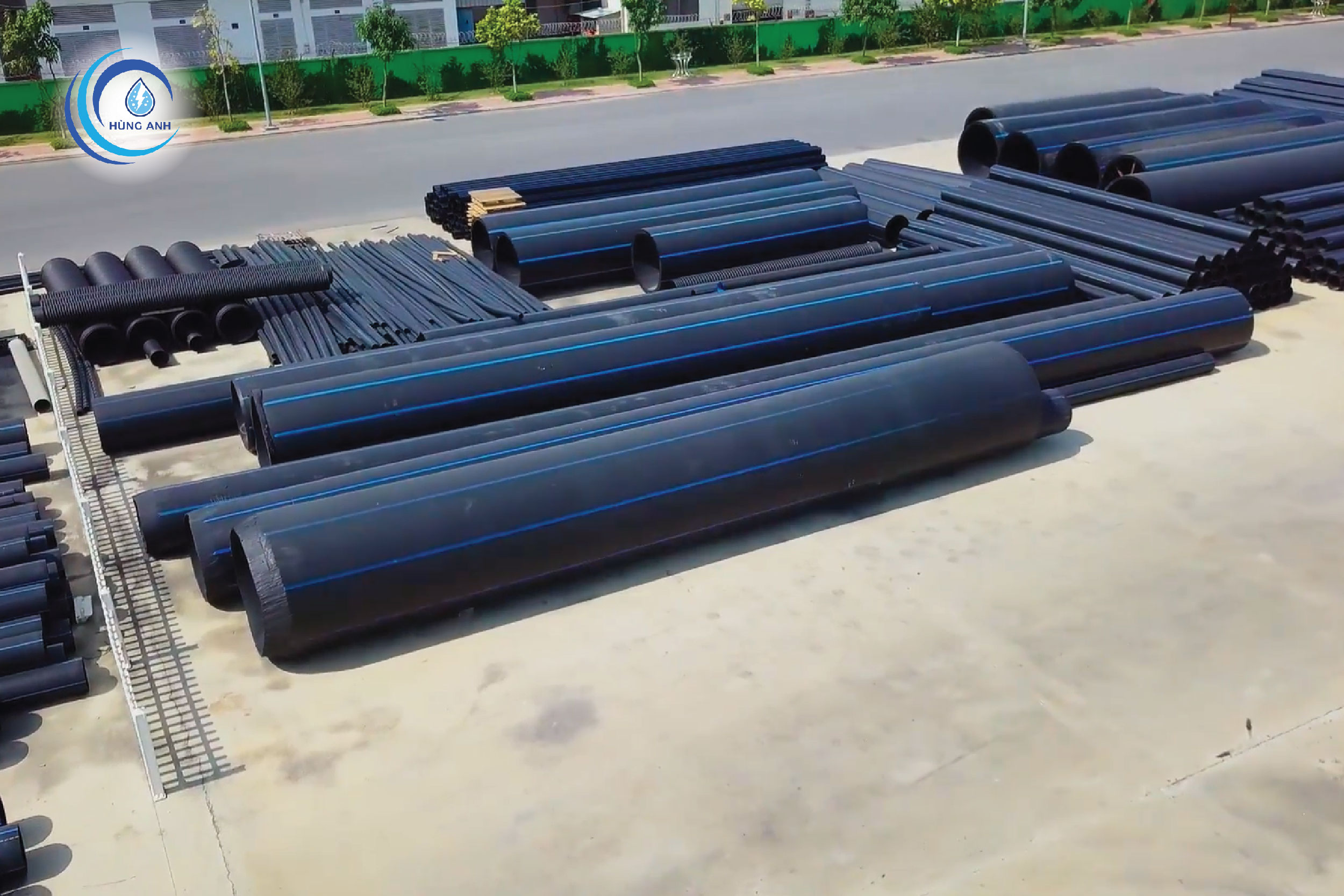 Ống nhựa HDPE Tiền Phong đặt ngoài trời