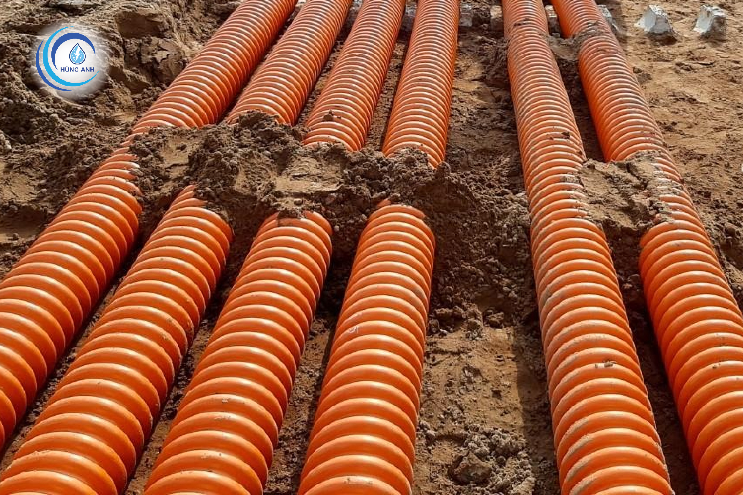 Ống xoắn HDPE bảo vệ cáp điện ngầm